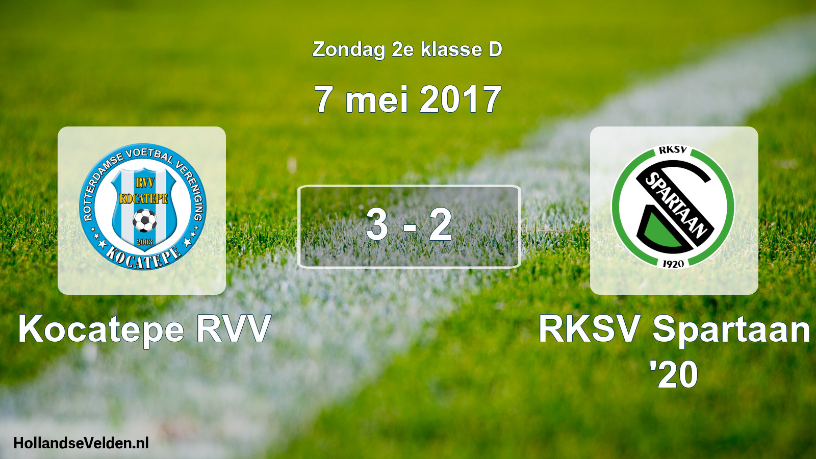 Total number of matches played: Kocatepe RVV - RKSV Spartaan '20 3 - 2 (7 May 2017)
