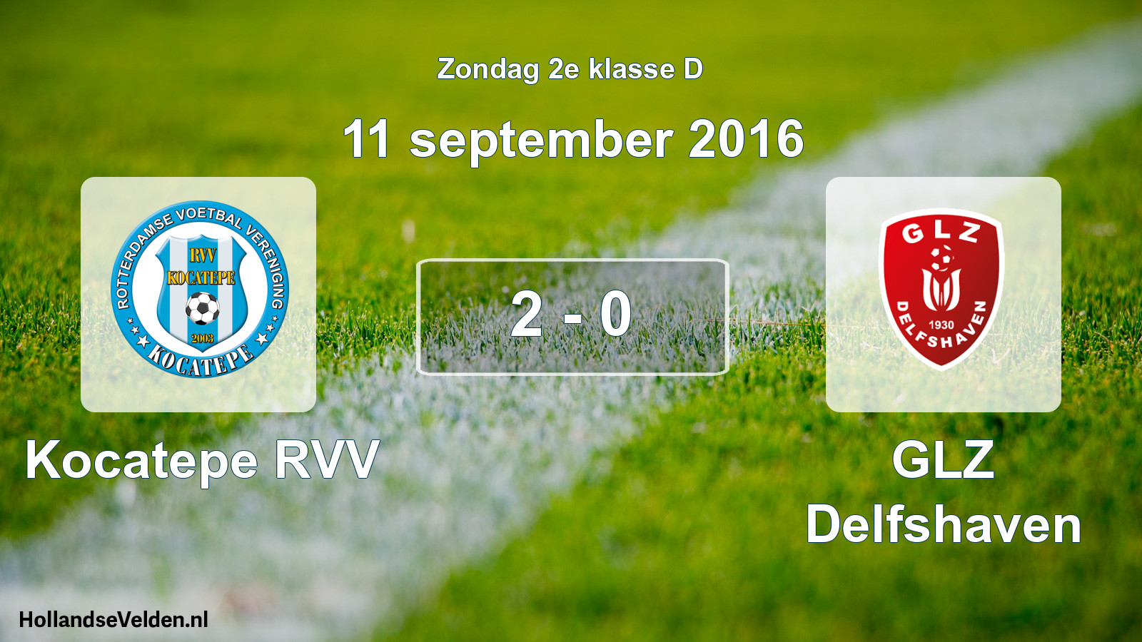 Total number of matches played: Kocatepe RVV - GLZ Delfshaven 2 - 0 (11 September 2016)