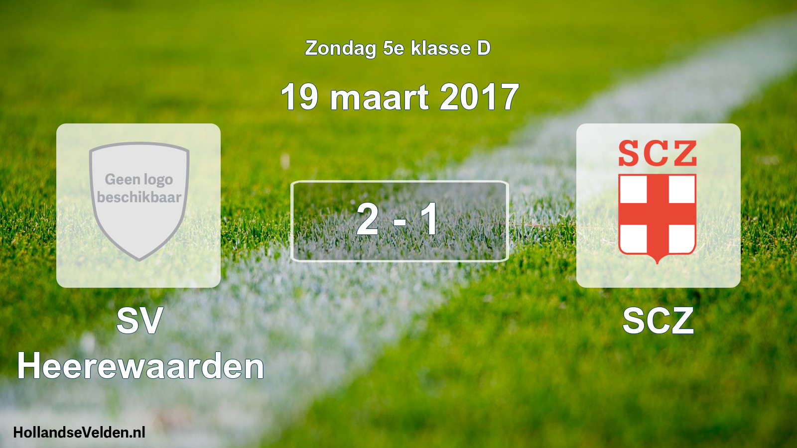 Total number of matches played: SV Heerewaarden - SCZ 2 - 1 (19 March 2017)