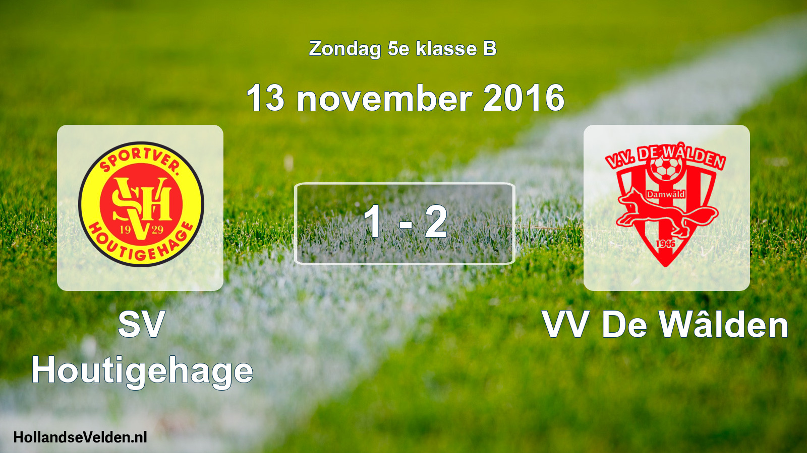 Total number of matches played: SV Houtigehage - VV De Wâlden 1 - 2 (13 November 2016)