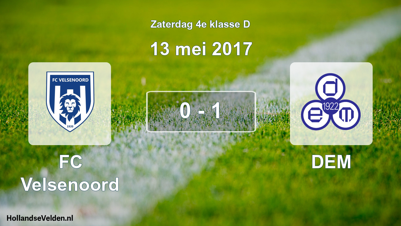 Total number of matches played: FC Velsenoord - DEM 0 - 1 (13 May 2017)