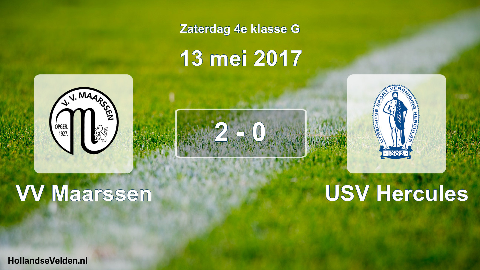 Total number of matches played: VV Maarssen - USV Hercules 2 - 0 (13 May 2017)