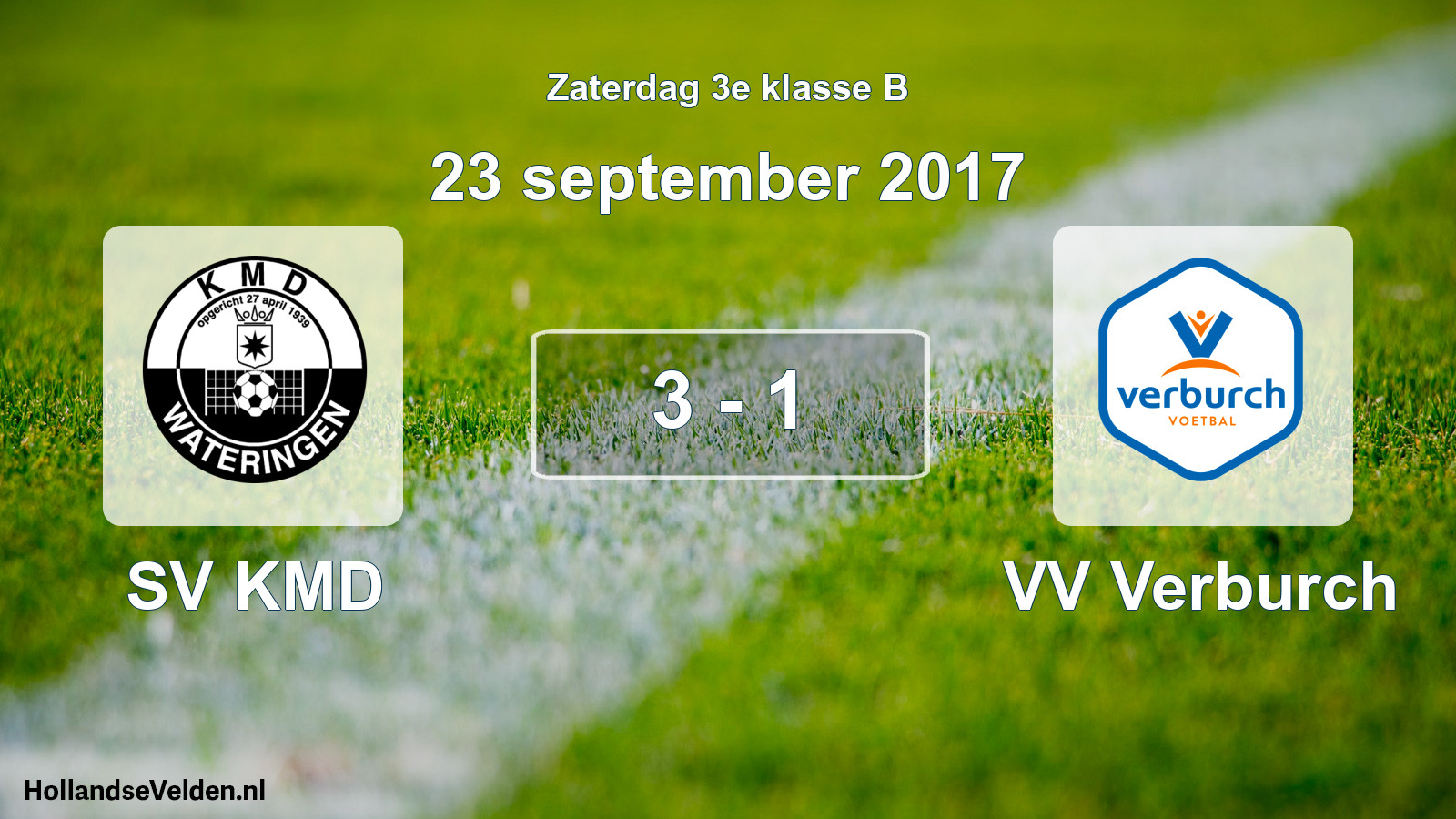 Total number of matches played: SV KMD - VV Verburch 3 - 1 (23 September 2017)