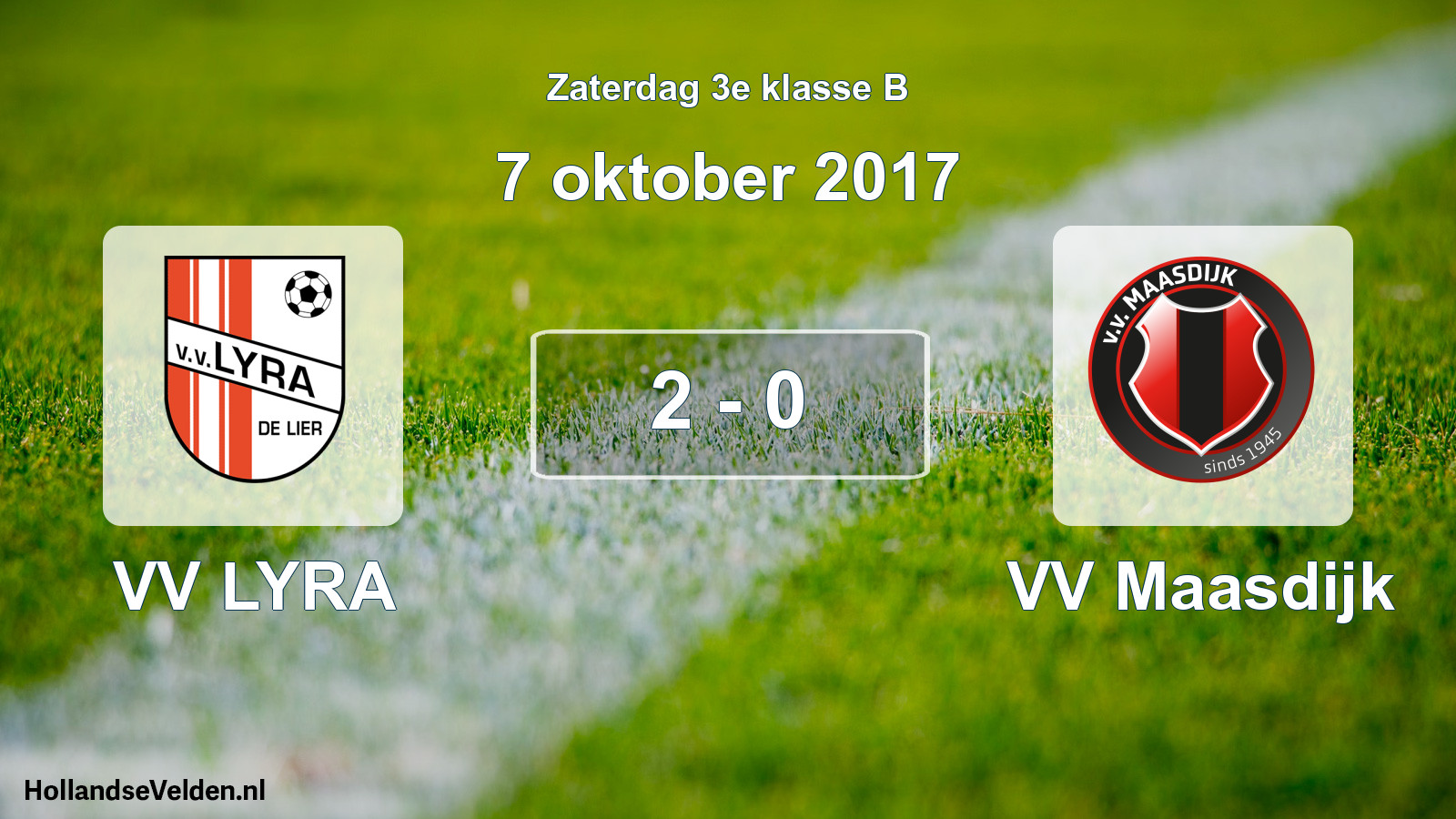 Total number of matches played: VV LYRA - VV Maasdijk 2 - 0 (7 October 2017)