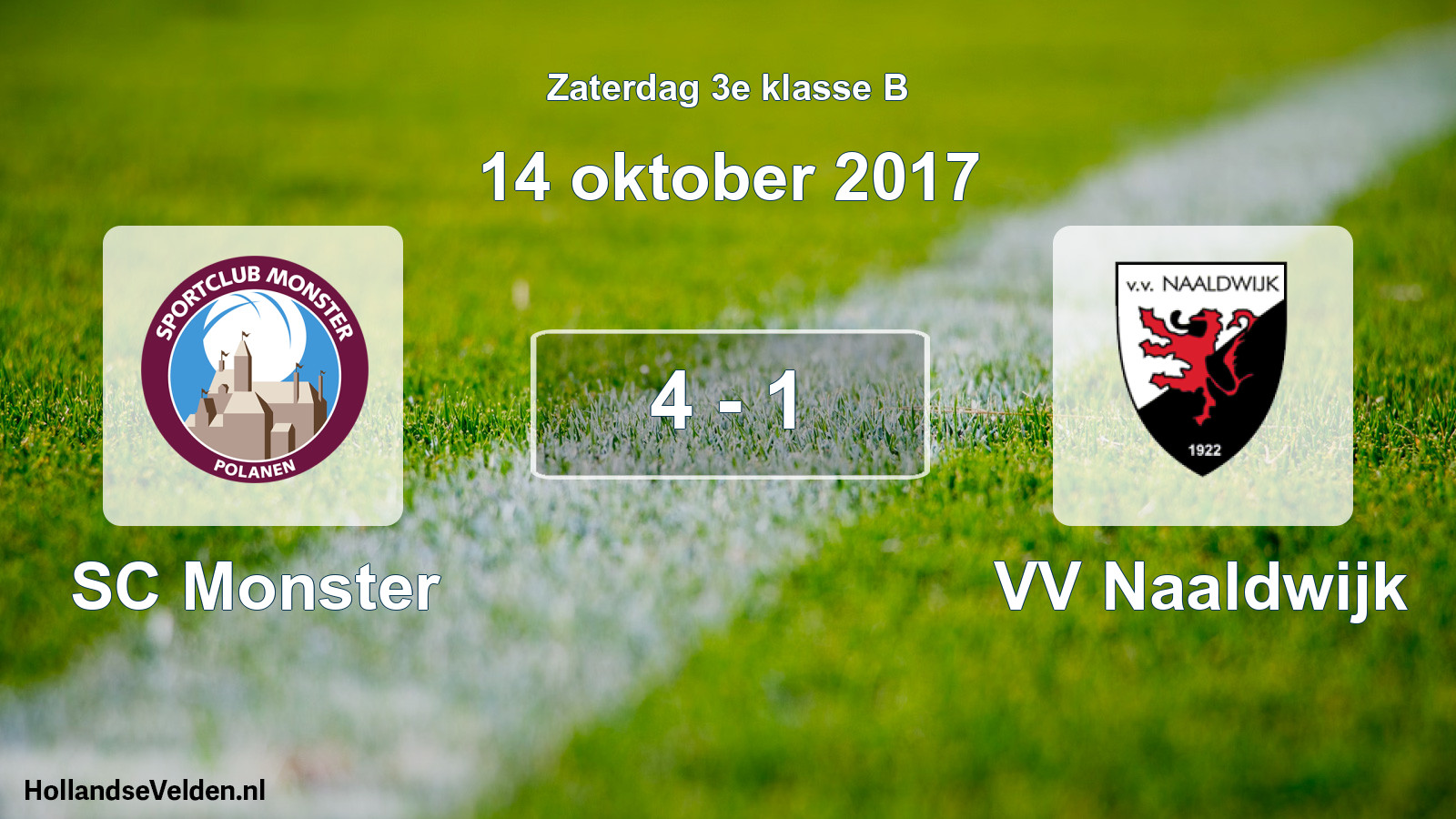 Total number of matches played: SC Monster - VV Naaldwijk 4 - 1 (14 October 2017)