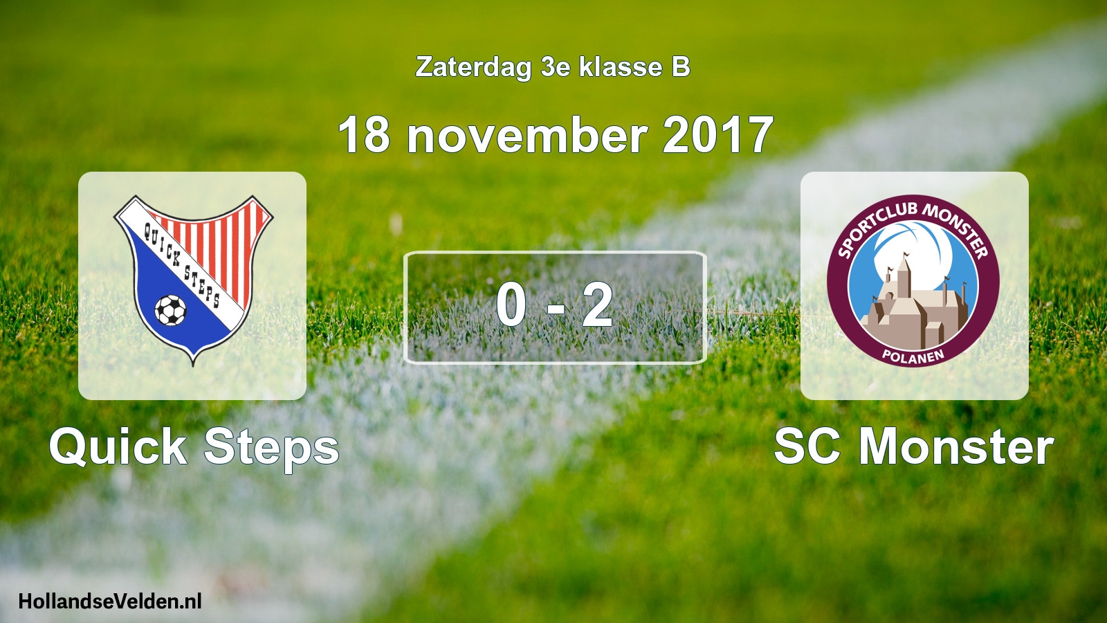 Total number of matches played: Quick Steps - SC Monster 0 - 2 (18 November 2017)