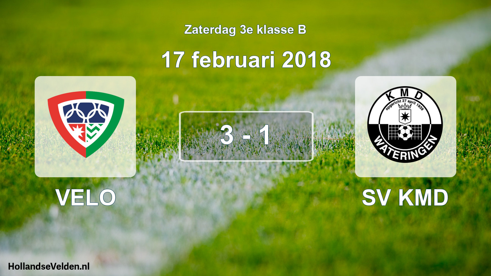 Total number of matches played: VELO - SV KMD 3 - 1 (17 February 2018)