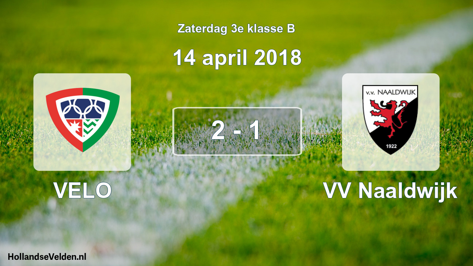 Total number of matches played: VELO - VV Naaldwijk 2 - 1 (14 April 2018)