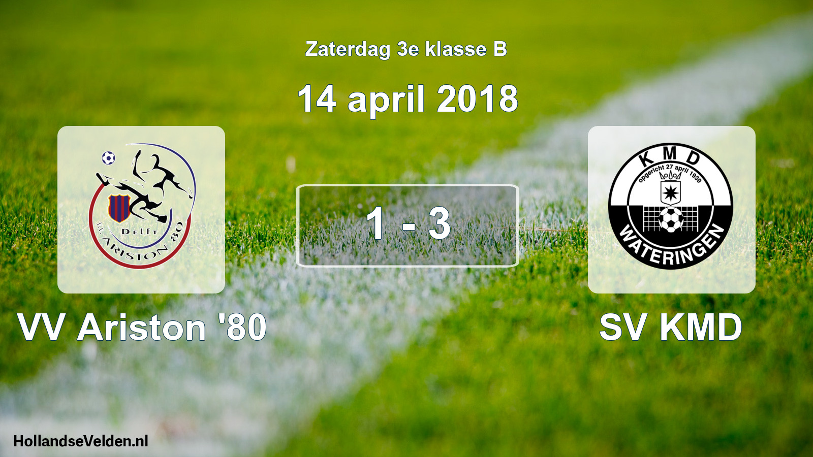 Total number of matches played: VV Ariston '80 - SV KMD 1 - 3 (14 April 2018)