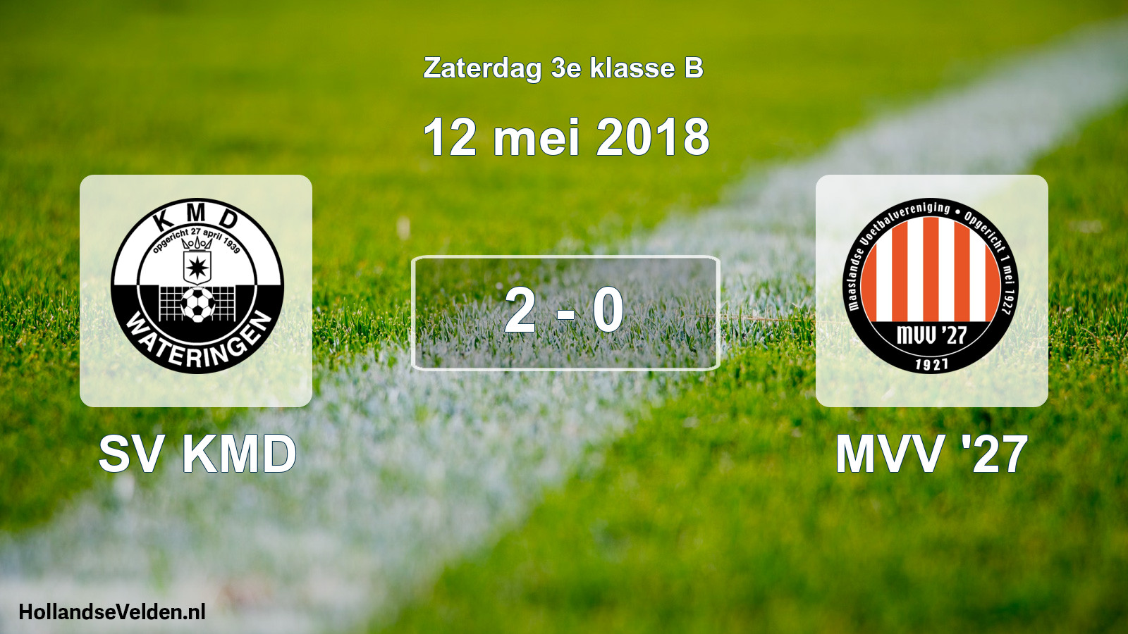 Total number of matches played: SV KMD - MVV '27 2 - 0 (12 May 2018)