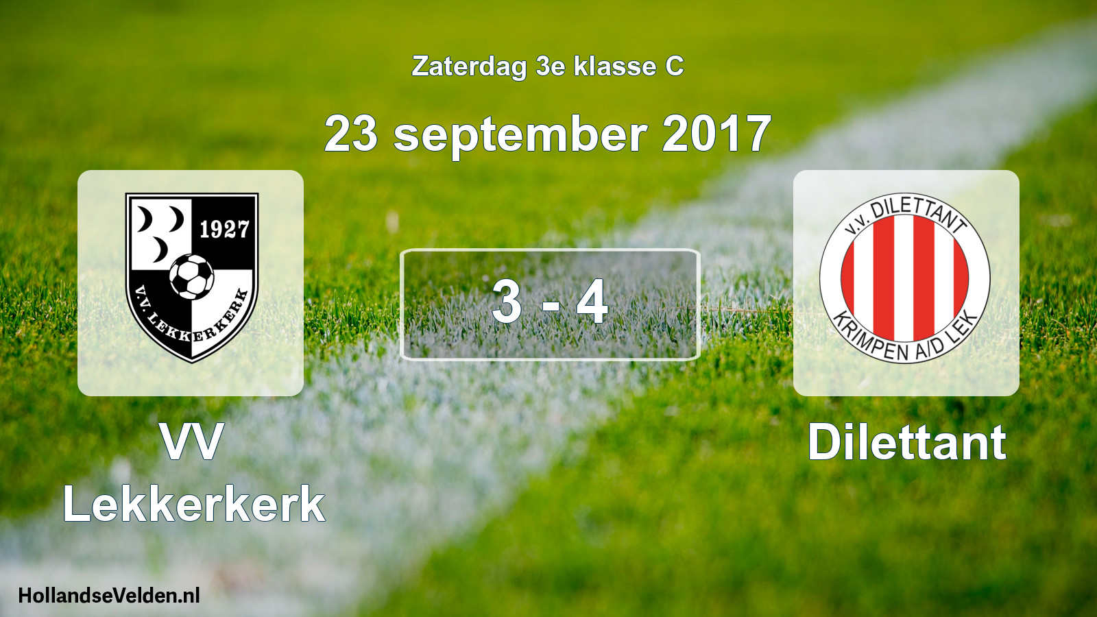 Total number of matches played: VV Lekkerkerk - Dilettant 3 - 4 (23 September 2017)