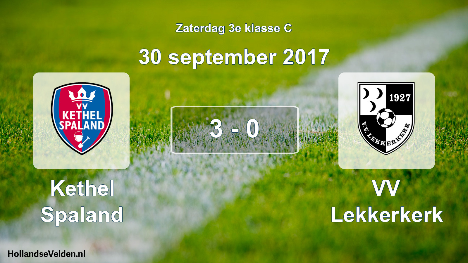 Total number of matches played: Kethel Spaland - VV Lekkerkerk 3 - 0 (30 September 2017)