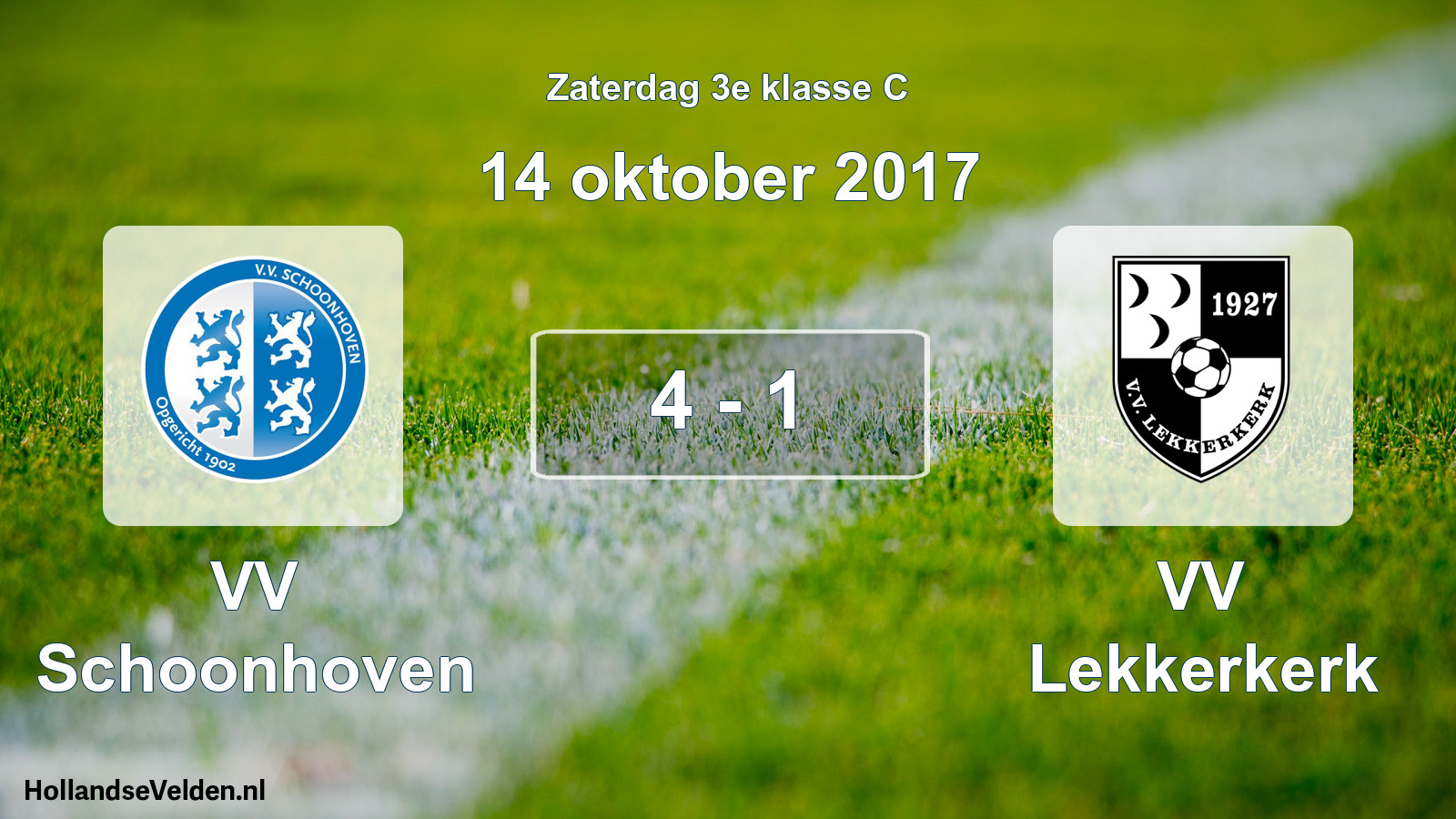 Total number of matches played: VV Schoonhoven - VV Lekkerkerk 4 - 1 (14 October 2017)