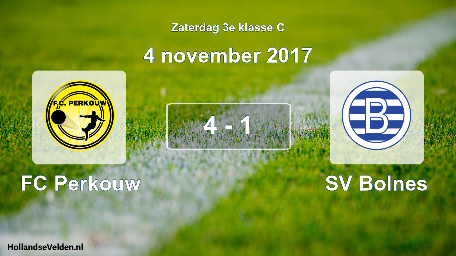 Total number of matches played: FC Perkouw - SV Bolnes 4 - 1 (4 November 2017)