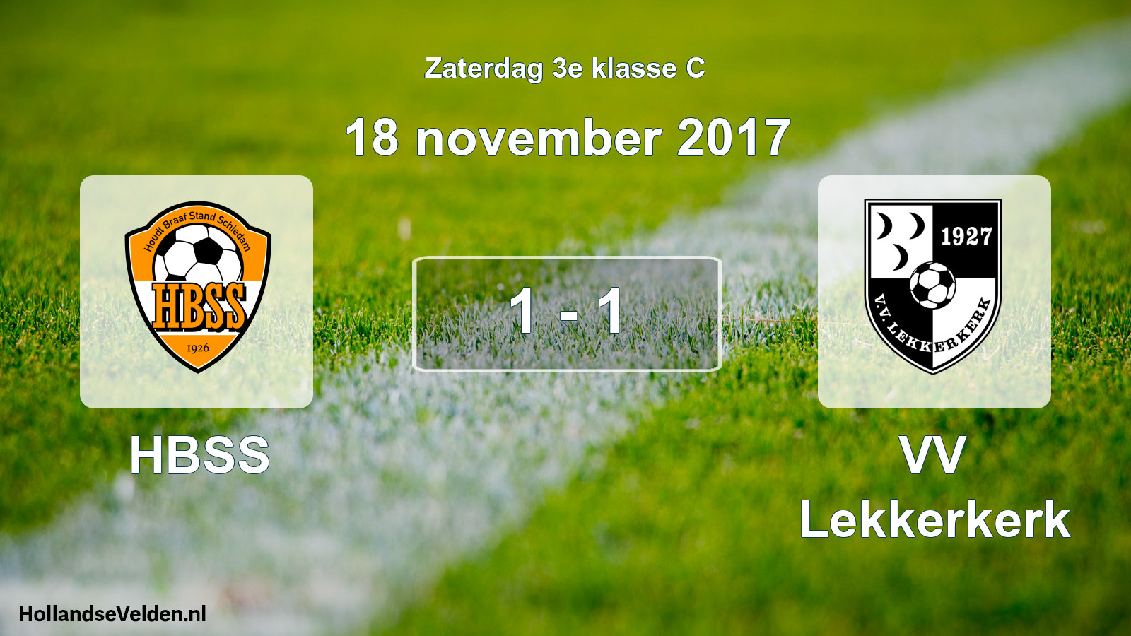Total number of matches played: HBSS - VV Lekkerkerk 1 - 1 (18 November 2017)