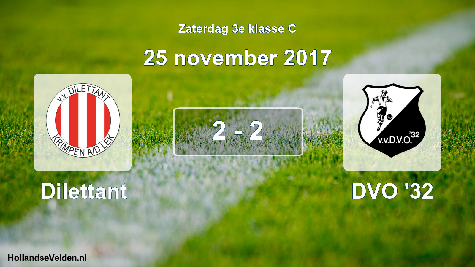 Total number of matches played: Dilettant - DVO '32 2 - 2 (25 November 2017)