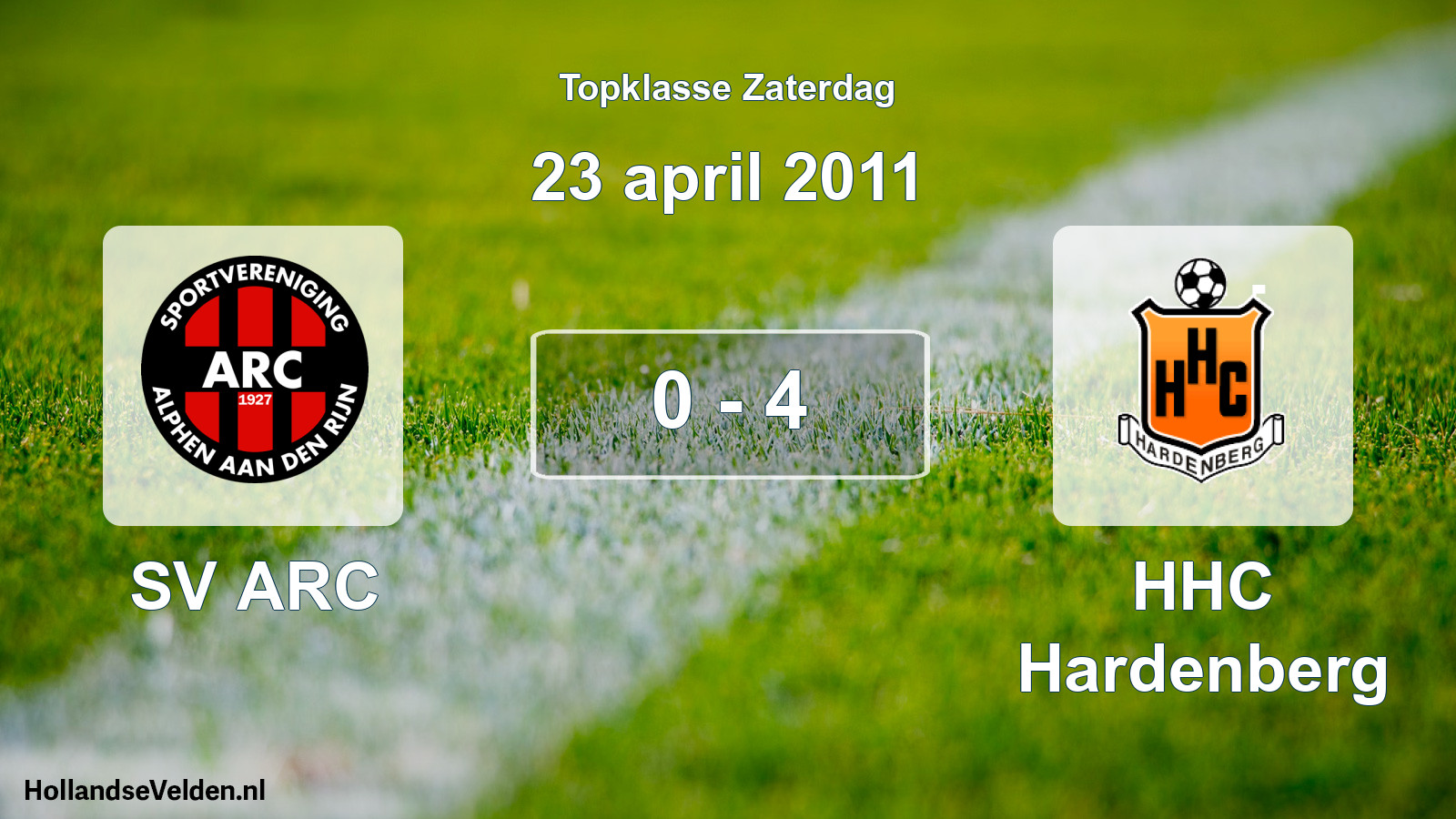 Total number of matches played: SV ARC - HHC Hardenberg 0 - 4 (23 April 2011)