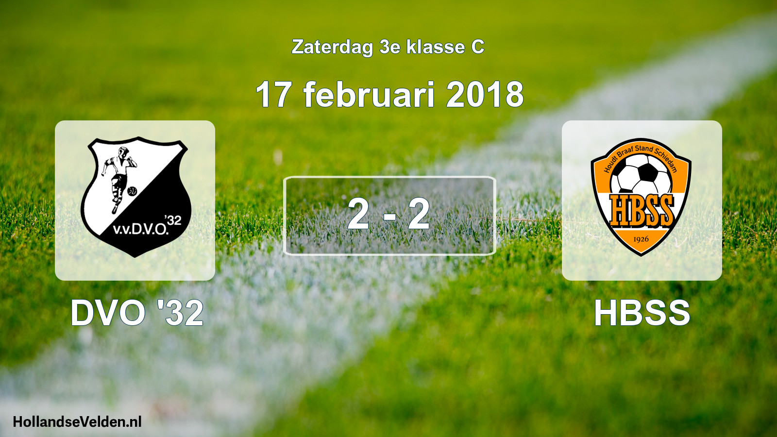 Total number of matches played: DVO '32 - HBSS 2 - 2 (17 February 2018)