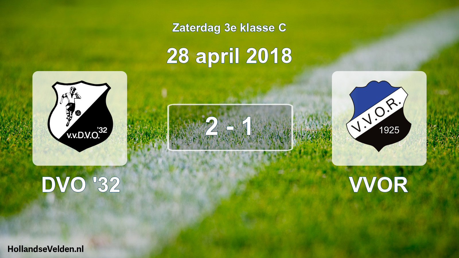 Total number of matches played: DVO '32 - VVOR 2 - 1 (28 April 2018)