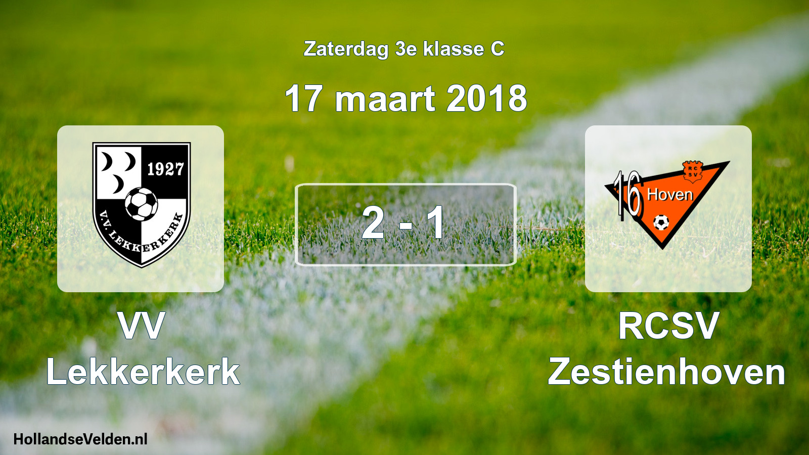 Total number of matches played: VV Lekkerkerk - RCSV Zestienhoven 2 - 1 (17 March 2018)