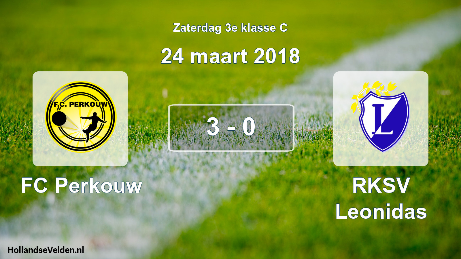 Total number of matches played: FC Perkouw - RKSV Leonidas 3 - 0 (24 March 2018)
