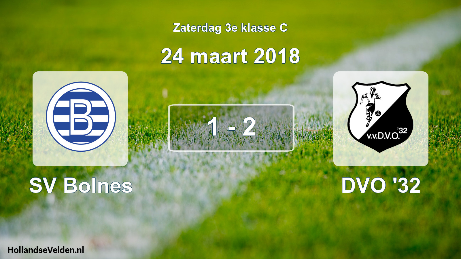 Total number of matches played: SV Bolnes - DVO '32 1 - 2 (24 March 2018)