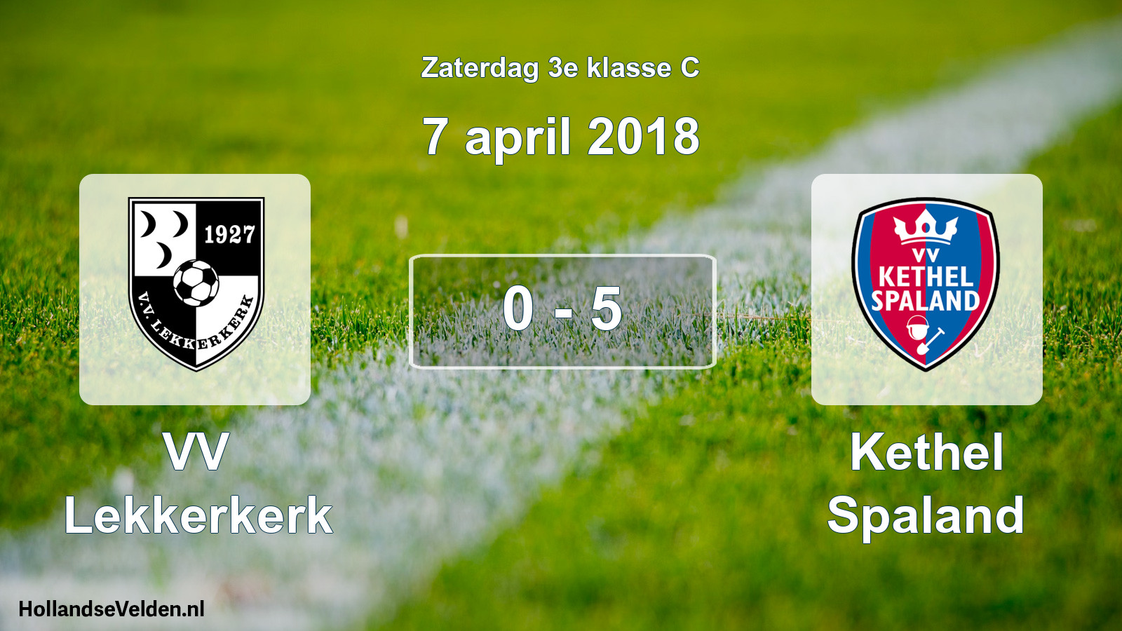 Total number of matches played: VV Lekkerkerk - Kethel Spaland 0 - 5 (7 April 2018)