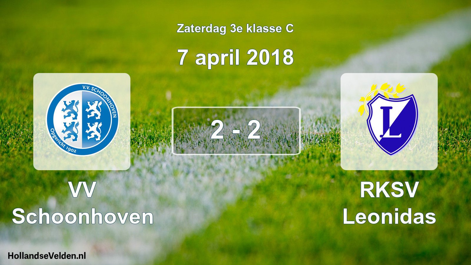 Total number of matches played: VV Schoonhoven - RKSV Leonidas 2 - 2 (7 April 2018)