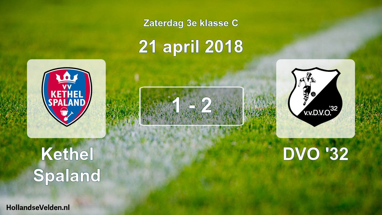 Total number of matches played: Kethel Spaland - DVO '32 1 - 2 (21 April 2018)