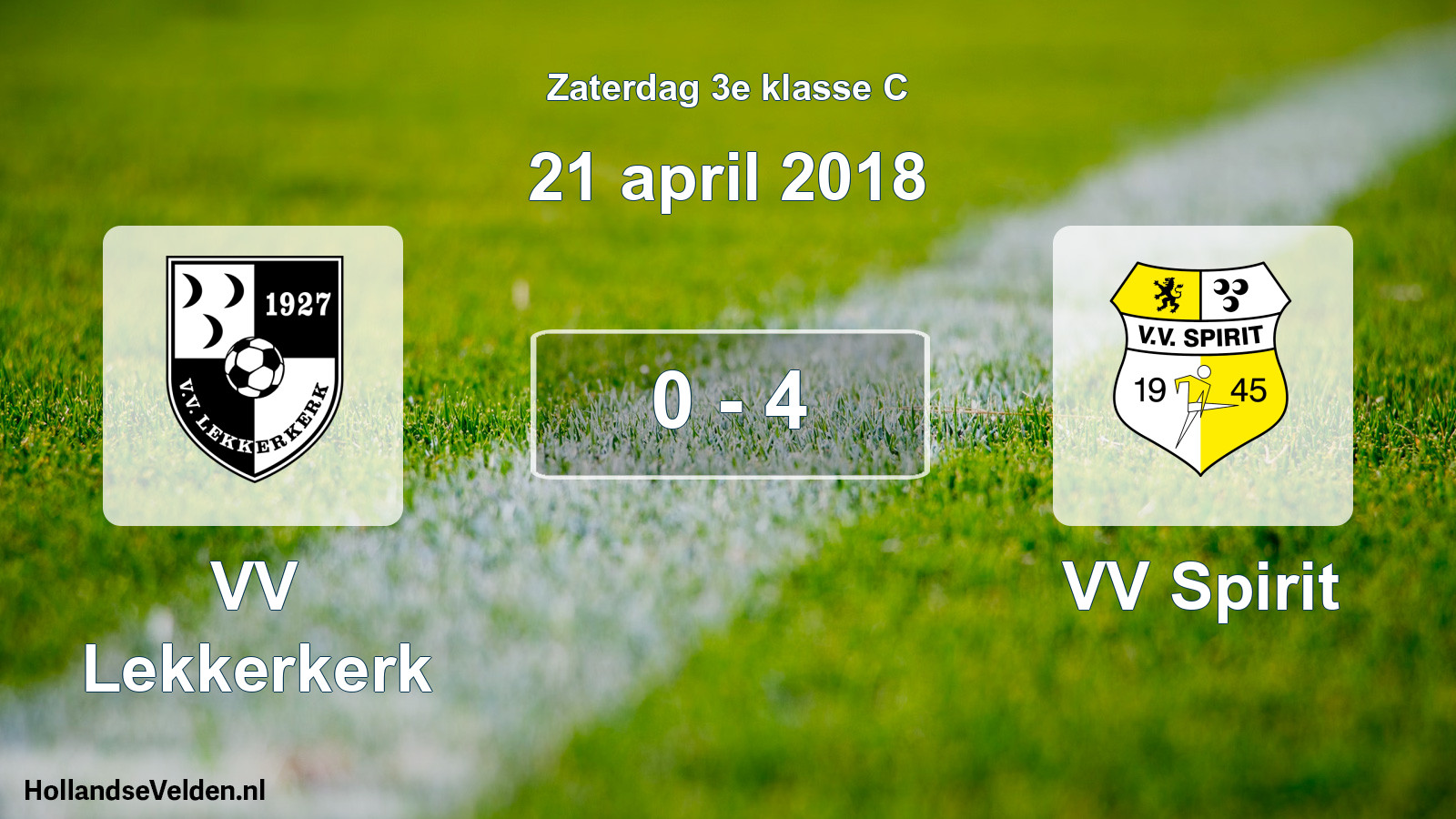 Total number of matches played: VV Lekkerkerk - VV Spirit 0 - 4 (21 April 2018)