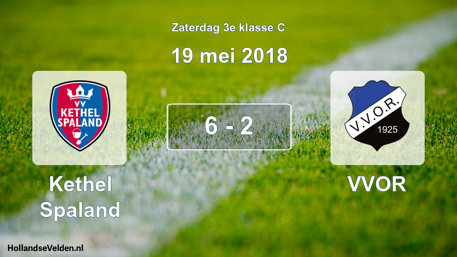 Total number of matches played: Kethel Spaland - VVOR 6 - 2 (19 May 2018)