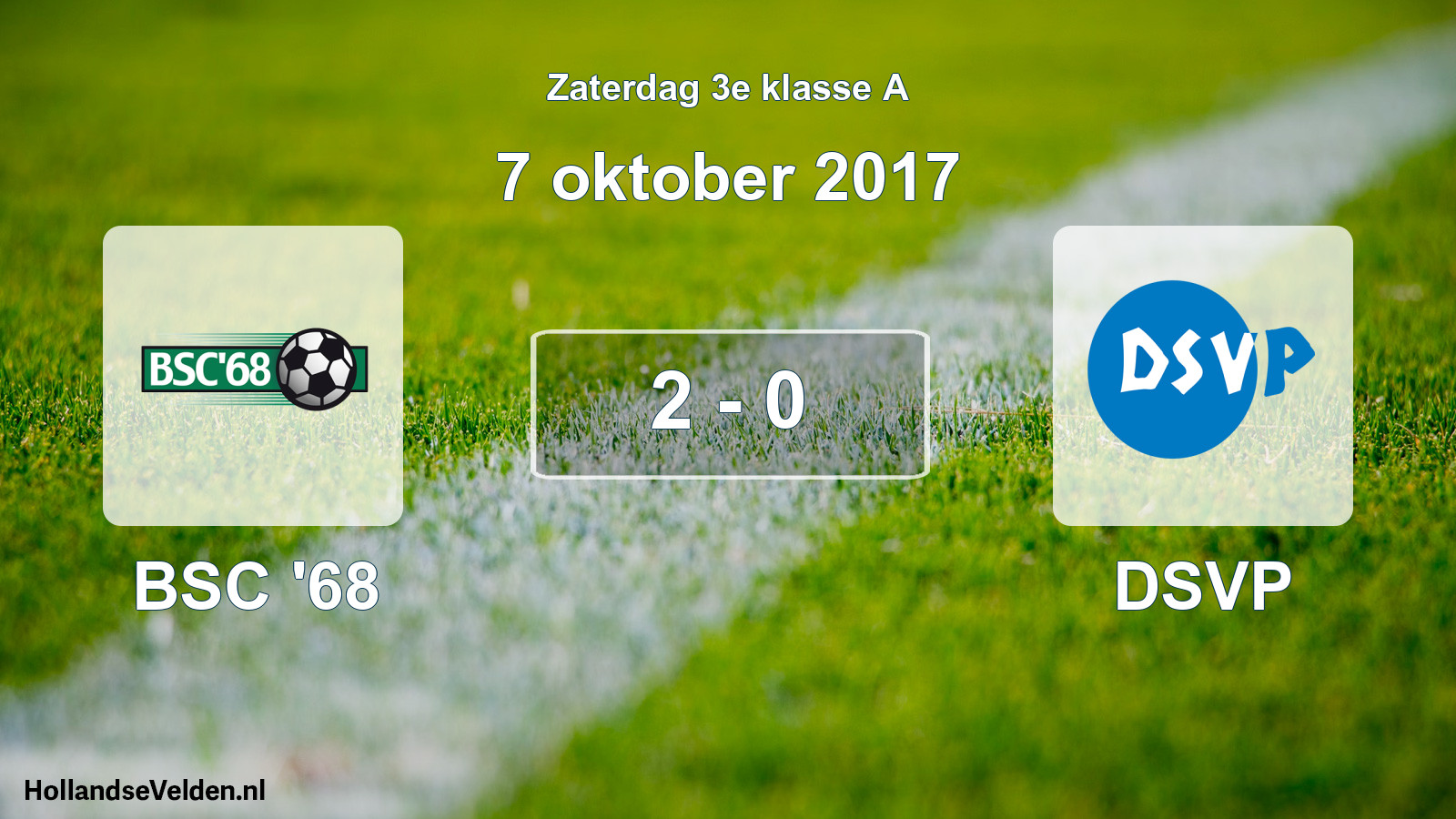 Total number of matches played: BSC '68 - DSVP 2 - 0 (7 October 2017)