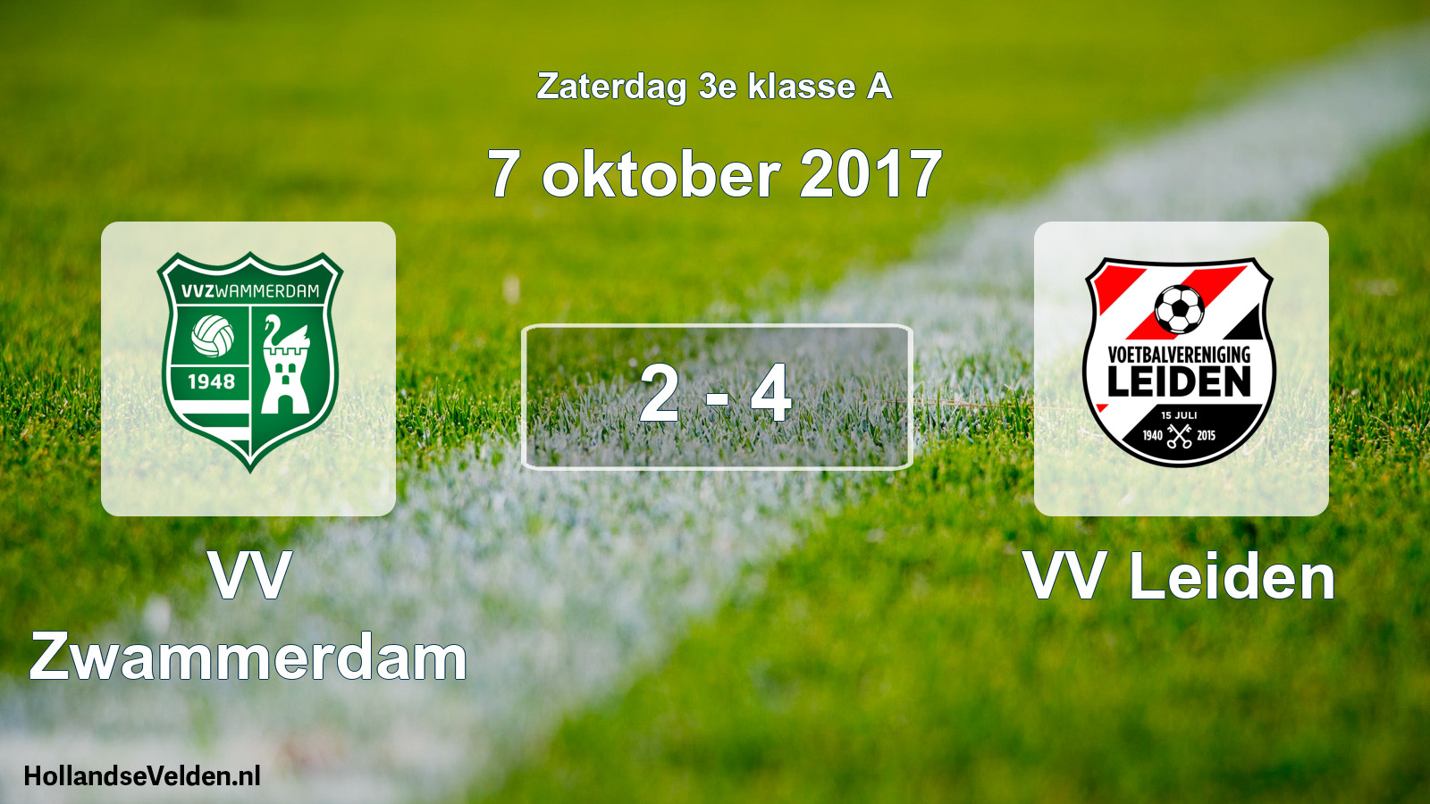 Total number of matches played: VV Zwammerdam - VV Leiden 2 - 4 (7 October 2017)