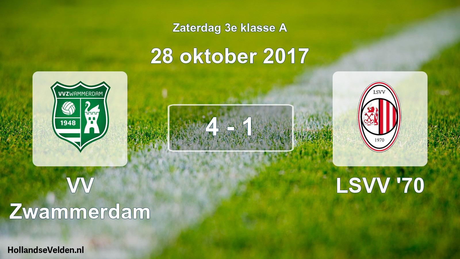 Total number of matches played: VV Zwammerdam - LSVV '70 4 - 1 (28 October 2017)