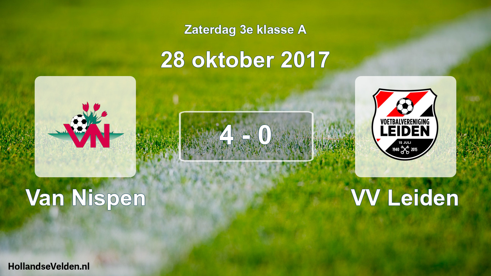 Total number of matches played: Van Nispen - VV Leiden 4 - 0 (28 October 2017)