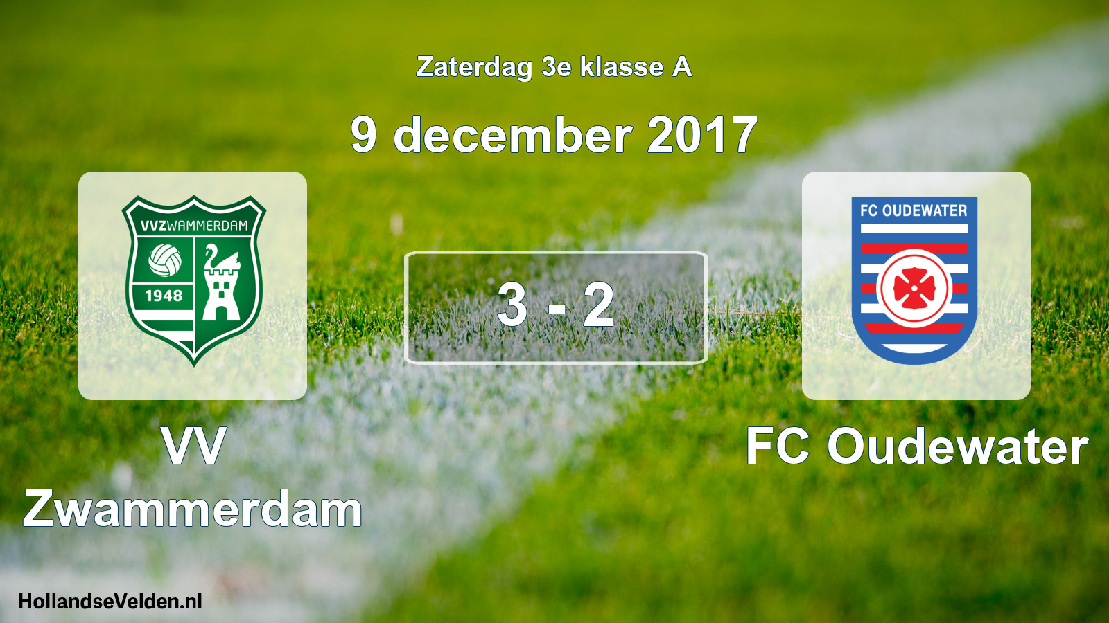 Total number of matches played: VV Zwammerdam - FC Oudewater 3 - 2 (9 December 2017)