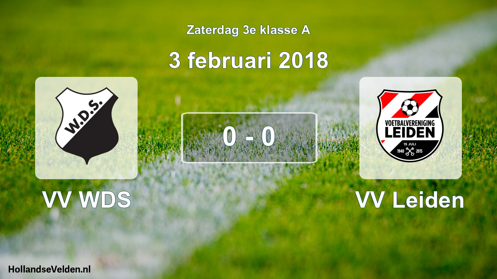 Total number of matches played: VV WDS - VV Leiden 0 - 0 (3 February 2018)