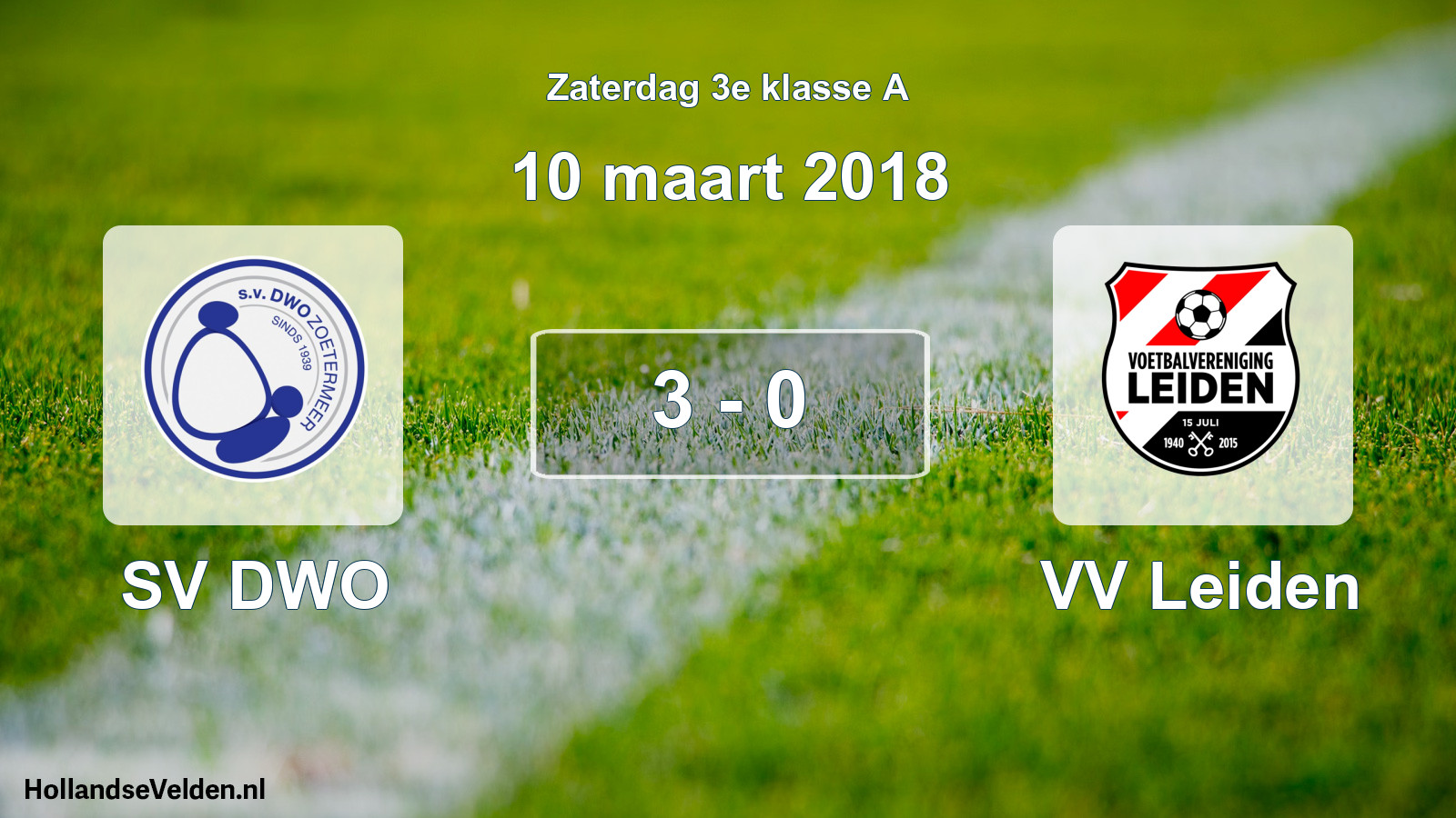 Total number of matches played: SV DWO - VV Leiden 3 - 0 (10 March 2018)