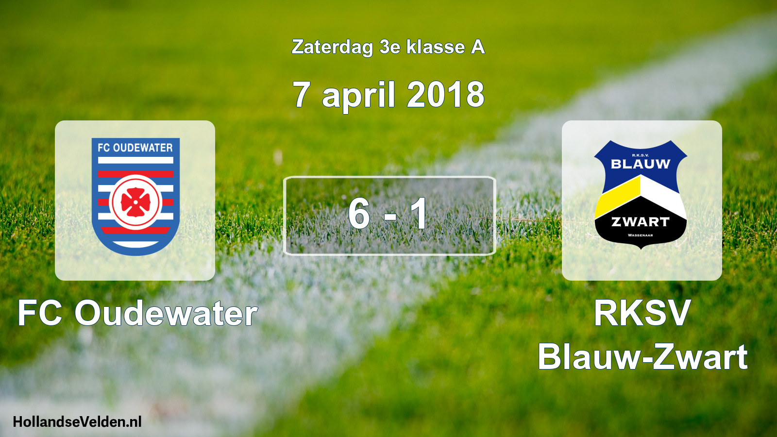 Total number of matches played: FC Oudewater - RKSV Blauw-Zwart 6 - 1 (7 April 2018)