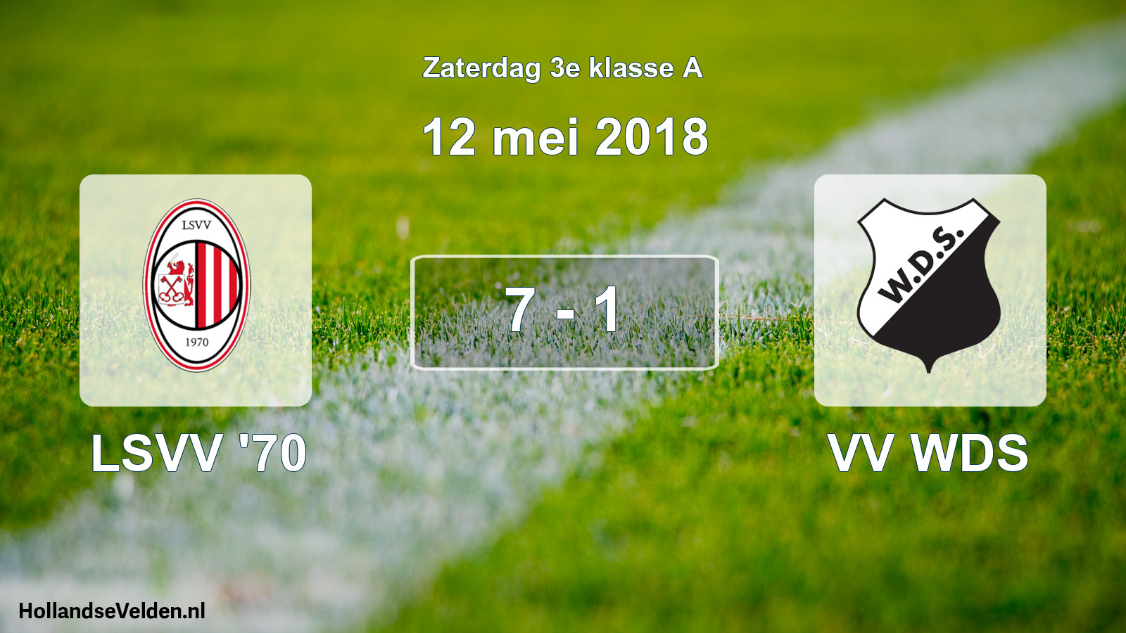 Total number of matches played: LSVV '70 - VV WDS 7 - 1 (12 May 2018)