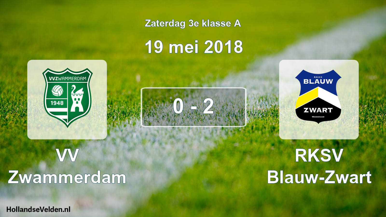 Total number of matches played: VV Zwammerdam - RKSV Blauw-Zwart 0 - 2 (19 May 2018)