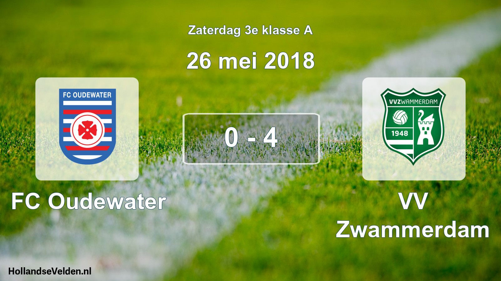 Total number of matches played: FC Oudewater - VV Zwammerdam 0 - 4 (26 May 2018)