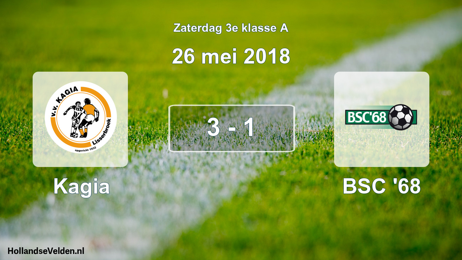 Total number of matches played: Kagia - BSC '68 3 - 1 (26 May 2018)
