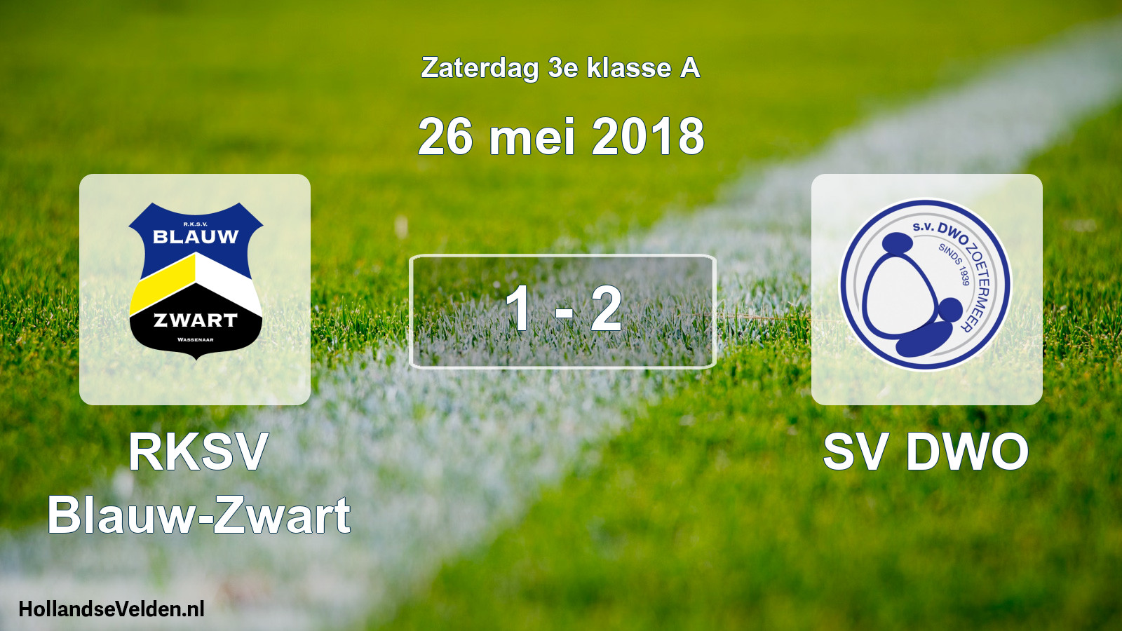 Total number of matches played: RKSV Blauw-Zwart - SV DWO 1 - 2 (26 May 2018)