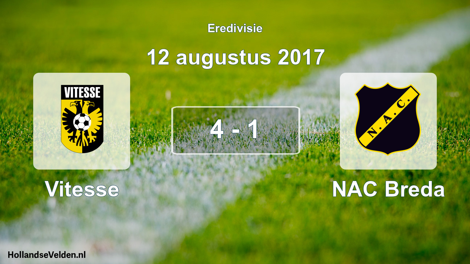Total number of matches played: Vitesse - NAC Breda 4 - 1 (12 August 2017)