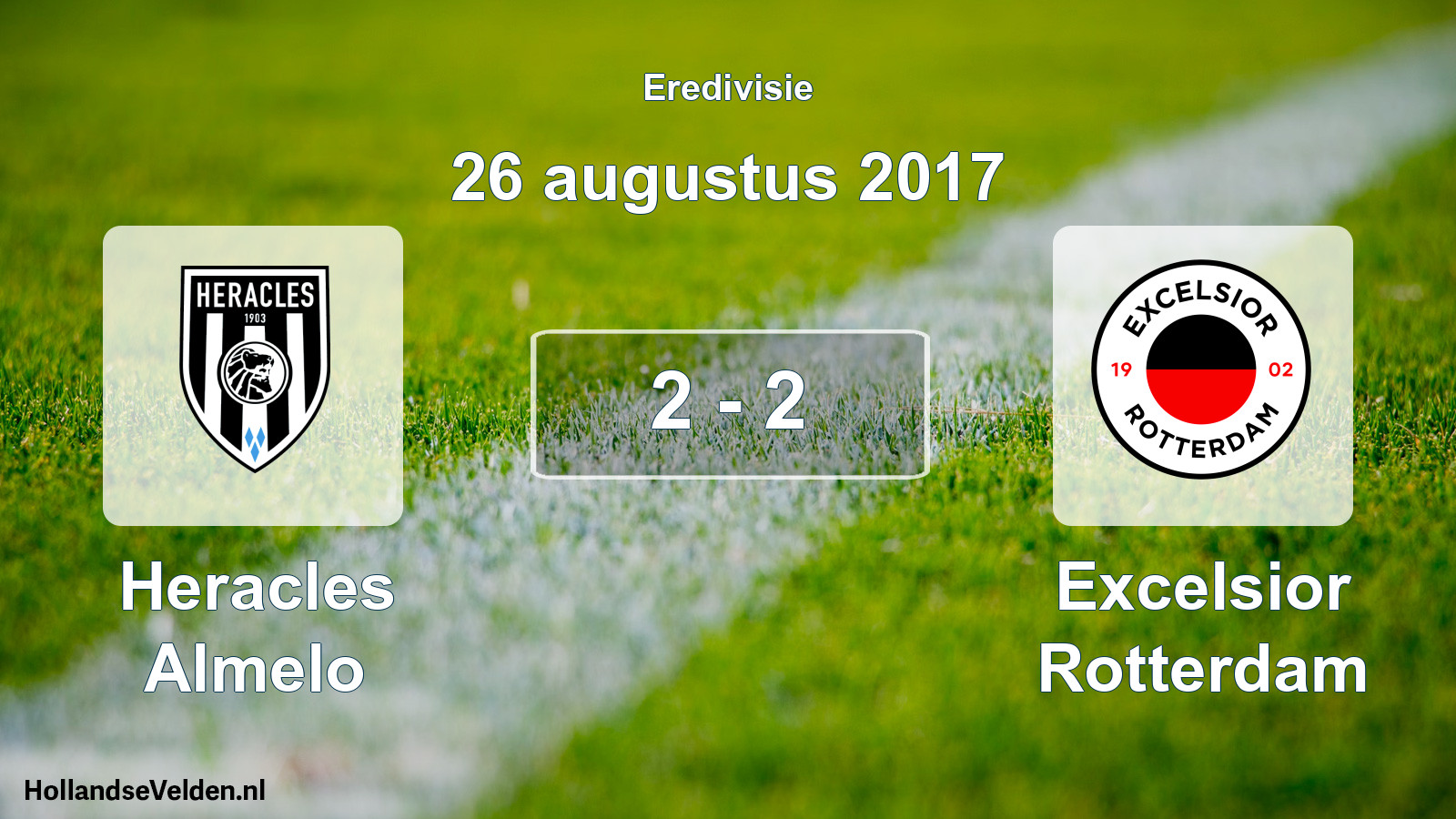 Total number of matches played: Heracles Almelo - Excelsior Rotterdam 2 - 2 (26 August 2017)
