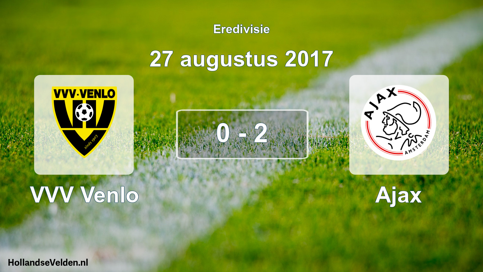 Total number of matches played: VVV Venlo - Ajax 0 - 2 (27 August 2017)