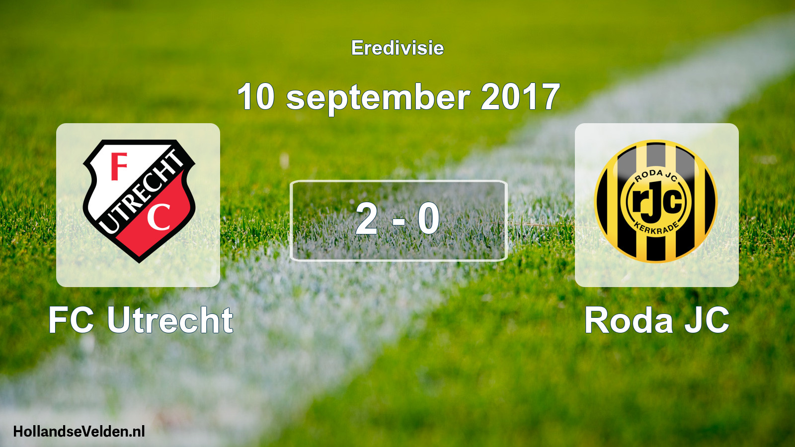 Total number of matches played: FC Utrecht - Roda JC 2 - 0 (10 September 2017)