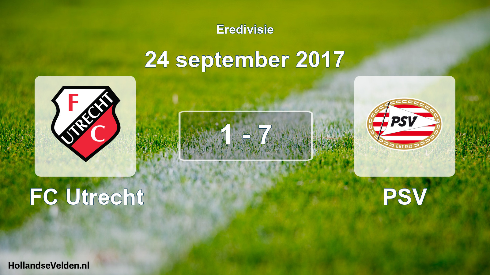 Total number of matches played: FC Utrecht - PSV 1 - 7 (24 September 2017)