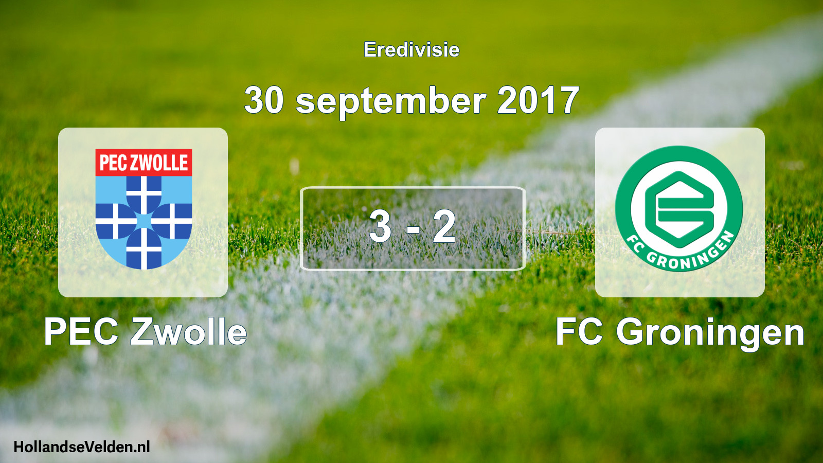 Total number of matches played: PEC Zwolle - FC Groningen 3 - 2 (30 September 2017)
